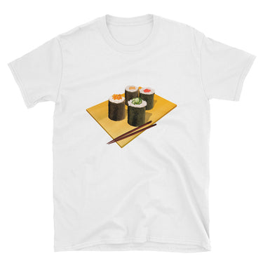Makizushi Sushi Roll with Chopsticks Japanese Short-Sleeve Unisex T-Shirt - The Japan Shop